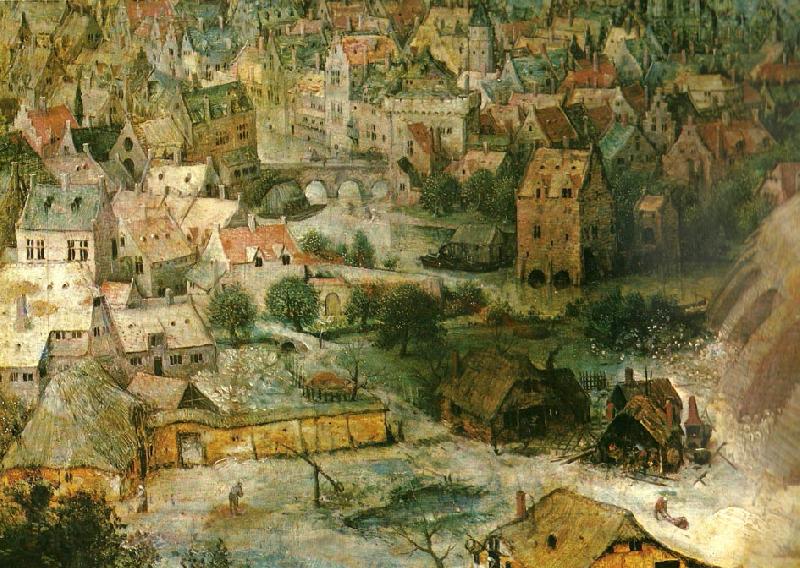 Pieter Bruegel detalj fran babels torn Norge oil painting art